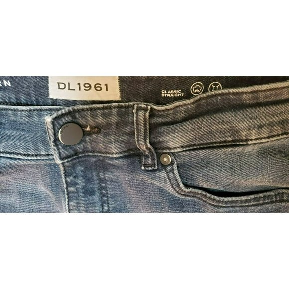 J Hilburn Dark Wash Men's DL1961 Classic Straight Jeans Size 33 x 34 - Picture 4 of 6
